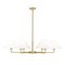 Z-Lite Leila Chandelier, 6-Light, 44 In.W x 10.75 In.H, Luxe Gold/White Linen 744-44R-LG - alternate 1